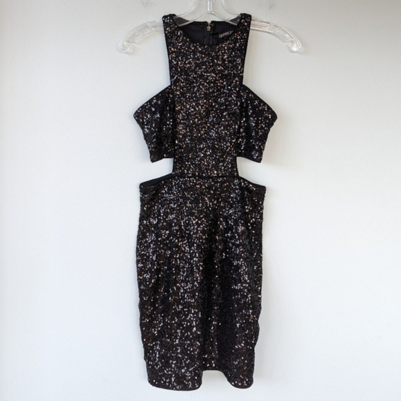 Express Sequined Cutouts Dress - Picture 1 of 9